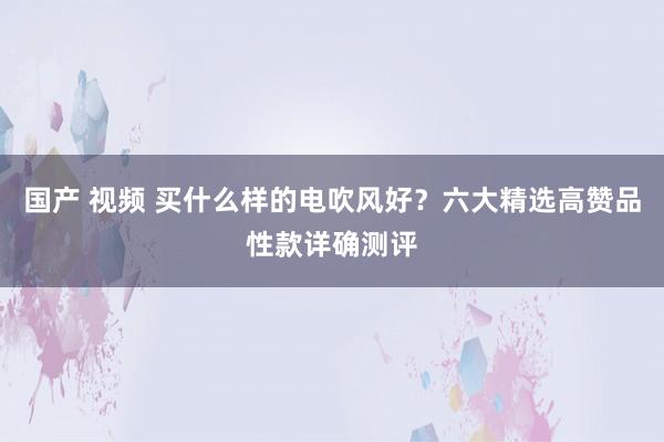 国产 视频 买什么样的电吹风好？六大精选高赞品性款详确测评