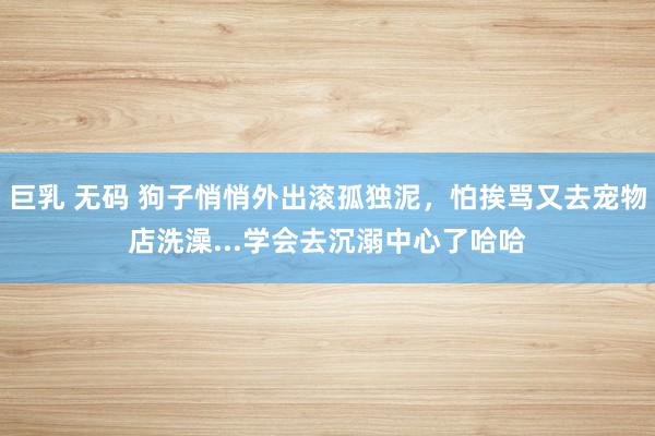 巨乳 无码 狗子悄悄外出滚孤独泥，怕挨骂又去宠物店洗澡...学会去沉溺中心了哈哈