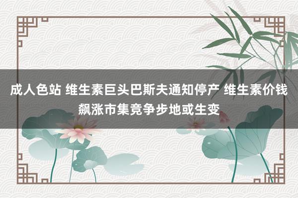 成人色站 维生素巨头巴斯夫通知停产 维生素价钱飙涨市集竞争步地或生变