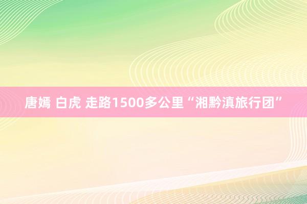 唐嫣 白虎 走路1500多公里“湘黔滇旅行团”