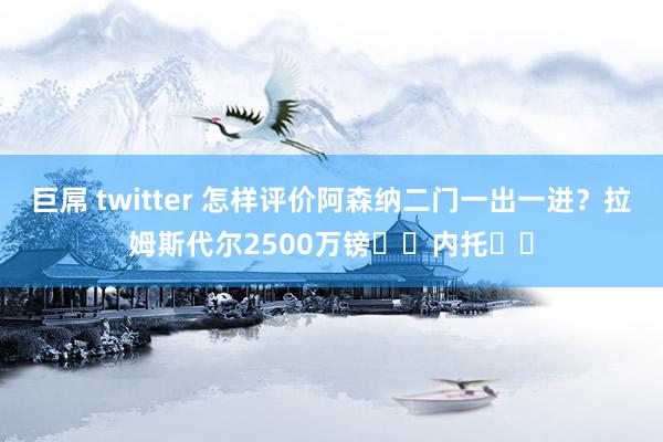 巨屌 twitter 怎样评价阿森纳二门一出一进？拉姆斯代尔2500万镑➡️内托⬅️