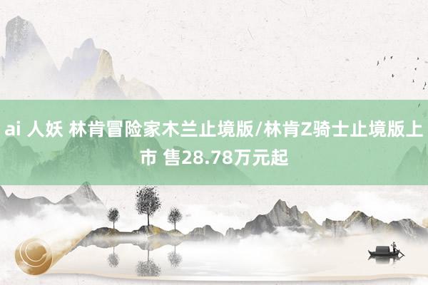 ai 人妖 林肯冒险家木兰止境版/林肯Z骑士止境版上市 售28.78万元起