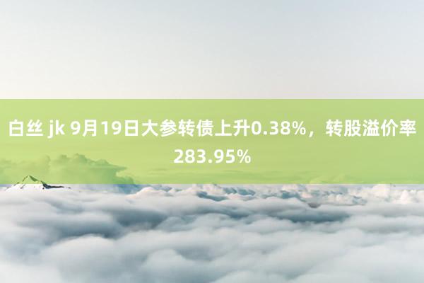 白丝 jk 9月19日大参转债上升0.38%，转股溢价率283.95%