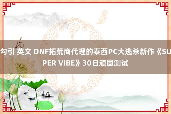 勾引 英文 DNF拓荒商代理的泰西PC大逃杀新作《SUPER VIBE》30日顽固测试