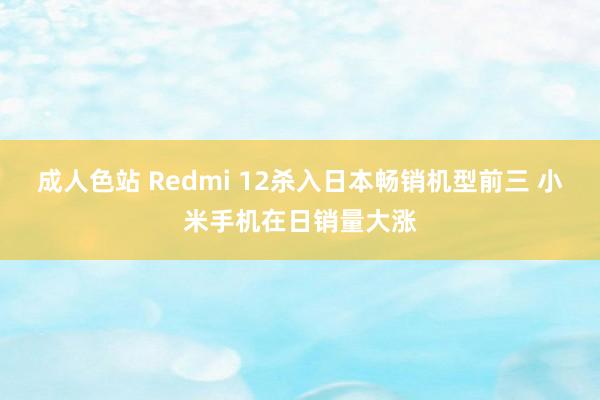 成人色站 Redmi 12杀入日本畅销机型前三 小米手机在日销量大涨