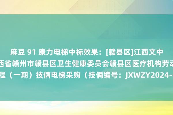 麻豆 91 康力电梯中标效果：[赣县区]江西文中云工程处置有限公司对于江西省赣州市赣县区卫生健康委员会赣县区医疗机构劳动才能升迁工程（一期）技俩电梯采购（技俩编号：JXWZY2024-GX-G003）电子化公开招方针效果公告