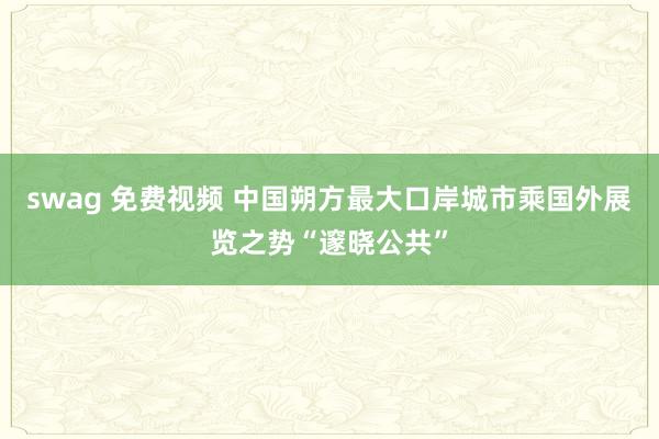 swag 免费视频 中国朔方最大口岸城市乘国外展览之势“邃晓公共”