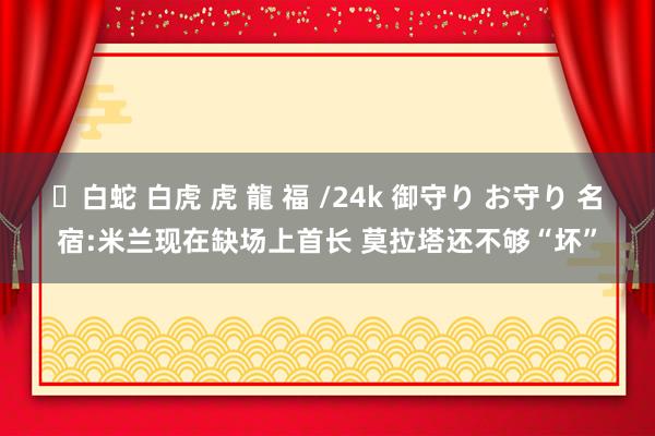 ✨白蛇 白虎 虎 龍 福 /24k 御守り お守り 名宿:米兰现在缺场上首长 莫拉塔还不够“坏”