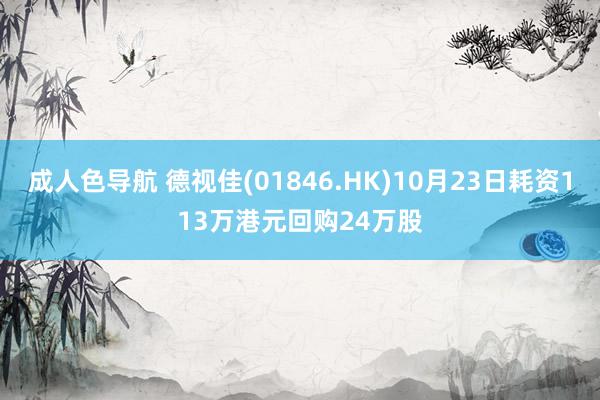 成人色导航 德视佳(01846.HK)10月23日耗资113万港元回购24万股