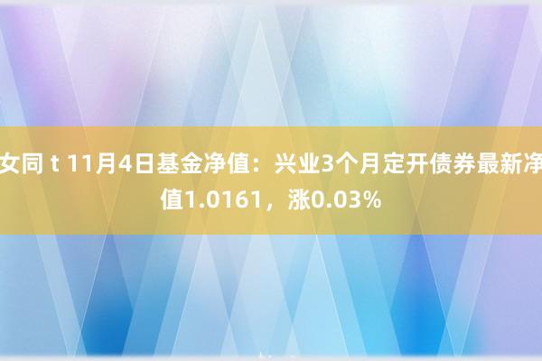 女同 t 11月4日基金净值：兴业3个月定开债券最新净值1.0161，涨0.03%