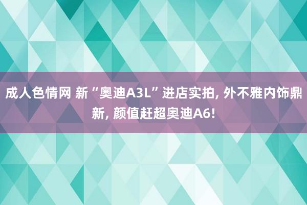 成人色情网 新“奥迪A3L”进店实拍， 外不雅内饰鼎新， 颜值赶超奥迪A6!