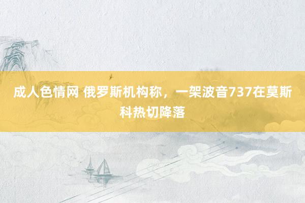 成人色情网 俄罗斯机构称，一架波音737在莫斯科热切降落